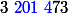 3\ \textcolor{blue}{201\ 4}73